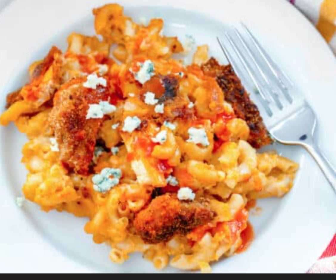 Hot Honey Buffalo Chicken Mac & Cheese
