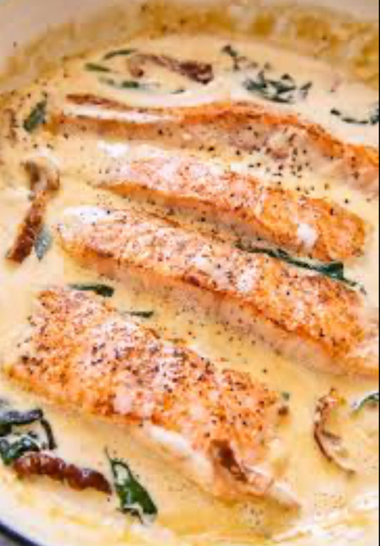 Salmon with a Lemon Crème Sauce