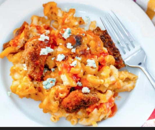 Hot Honey Buffalo Chicken Mac & Cheese